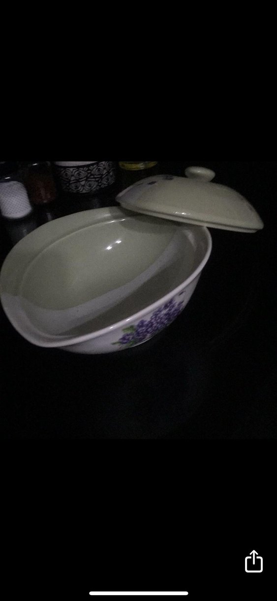 Pastel Çiçek Desenli Beyaz Kapaklı Tabak - Görsel 2