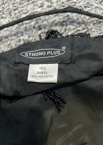 Siyah Boncuk İşlemeli Askılı Büstiyer - Görsel 5