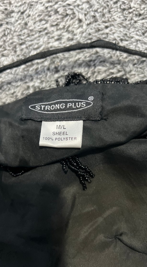 Siyah Boncuk İşlemeli Askılı Büstiyer - Görsel 5