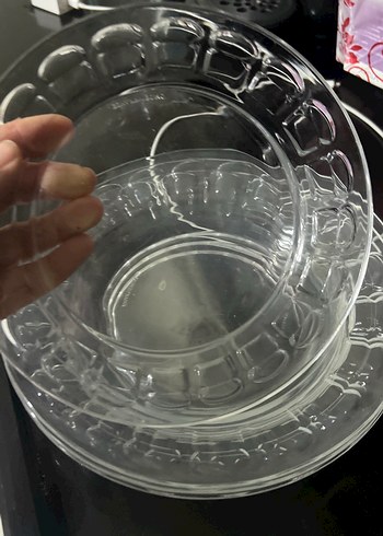 Şeffaf Cam Tabak Seti - Görsel 2