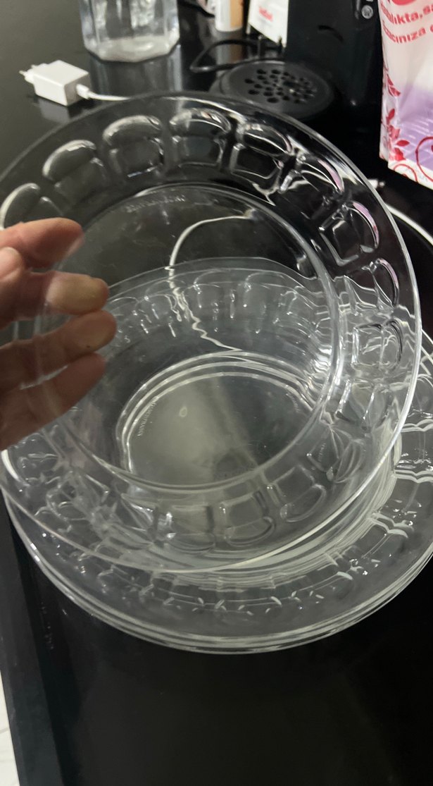 Şeffaf Cam Tabak Seti - Görsel 2