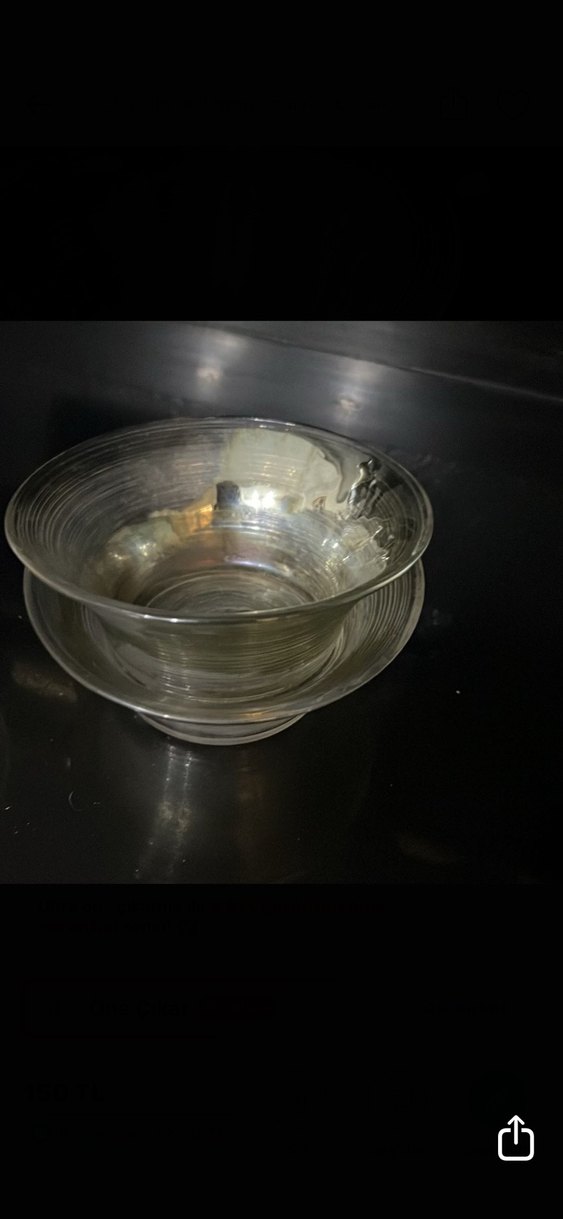 Bej Renkte Şeffaf Cam Kase Seti - Görsel 2