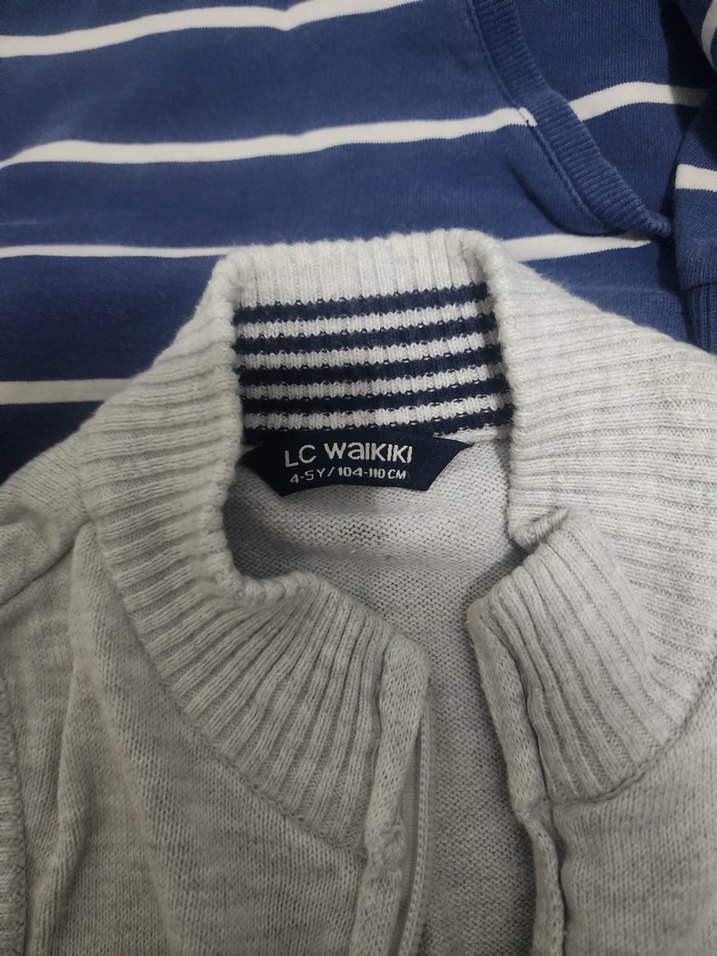 Gri Fermuarlı Erkek Çocuk Yelek sweatler - Görsel 2