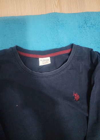 Erkek Mavi Uzun Kollu Polo Tişört - Görsel 3