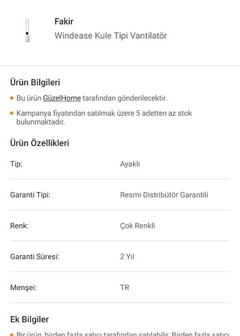 Fakir Windease Beyaz Kule Tipi Vantilatör - Görsel 8