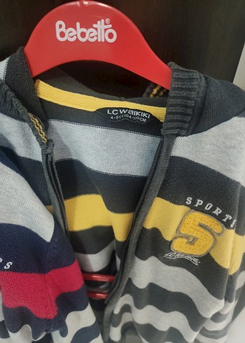 Erkek Çocuk Çizgili Pamuklu Triko Kazak - Görsel 14