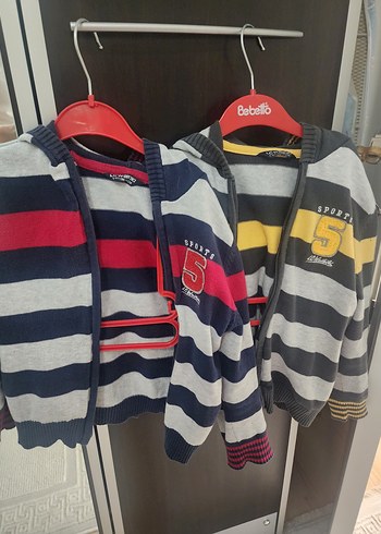 Erkek Çocuk Çizgili Pamuklu Triko Kazak - Görsel 17