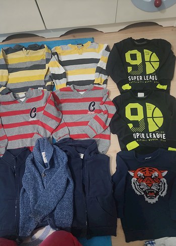 Erkek Çocuk Çizgili Pamuklu Triko Kazak - Görsel 3