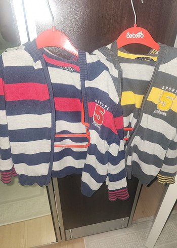 Erkek Çocuk Çizgili Pamuklu Triko Kazak - Görsel 16