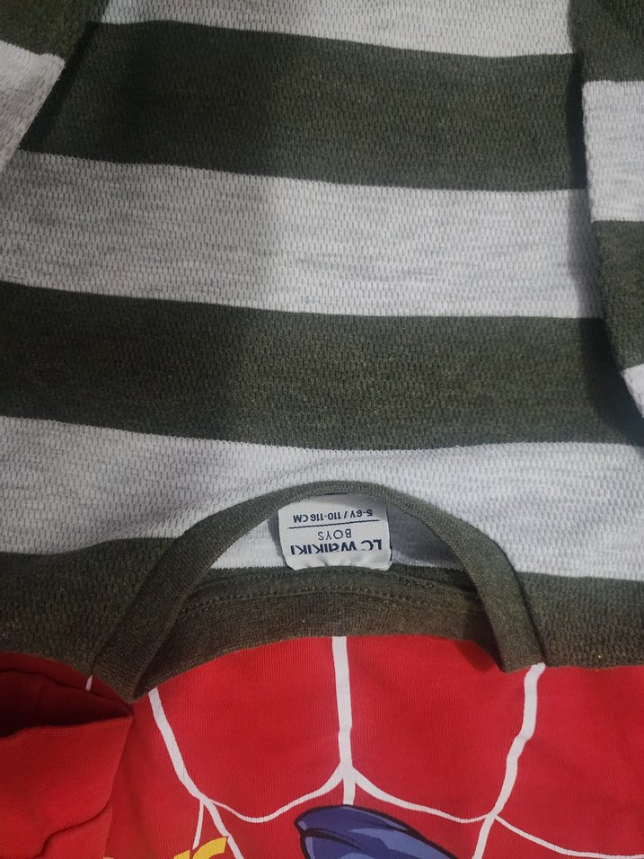 Erkek Çocuk Çizgili Pamuklu Triko Kazak - Görsel 5