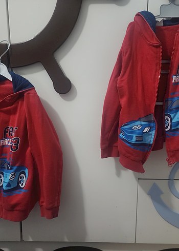 Kapüşonlu Fermuarlı Erkek Çocuk Mavi Sweatshirt - Görsel 5