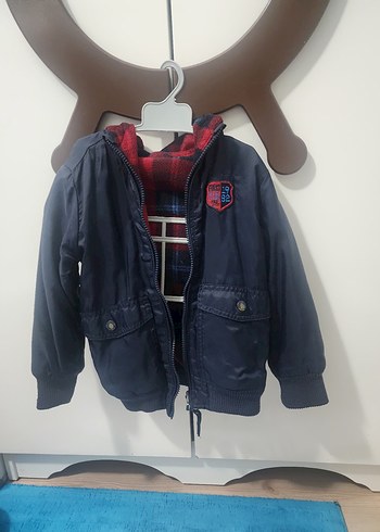 Kapüşonlu Fermuarlı Erkek Çocuk Mavi Sweatshirt - Görsel 14