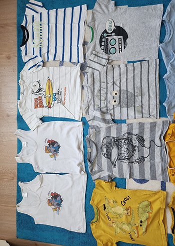 Gri Çizgili Erkek Çocuk Tişörtü - Görsel 4