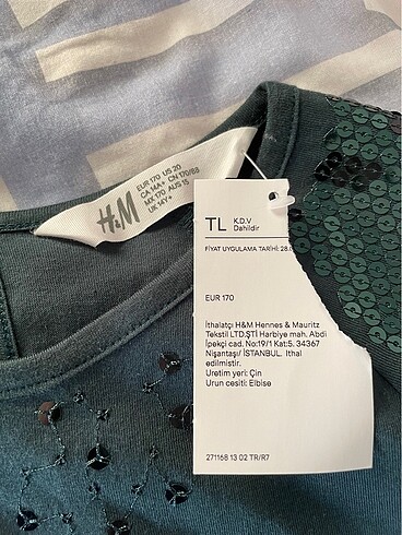 H&M Yeni etiketli kız çocuk elbise