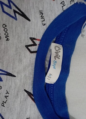 4 Yaş Beden Erkek çocuk 2 adet 2li pijama takımı