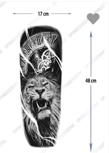 Siyah Gotik Desenli Kadın Charm GEÇİCİ DÖVME - Görsel 5