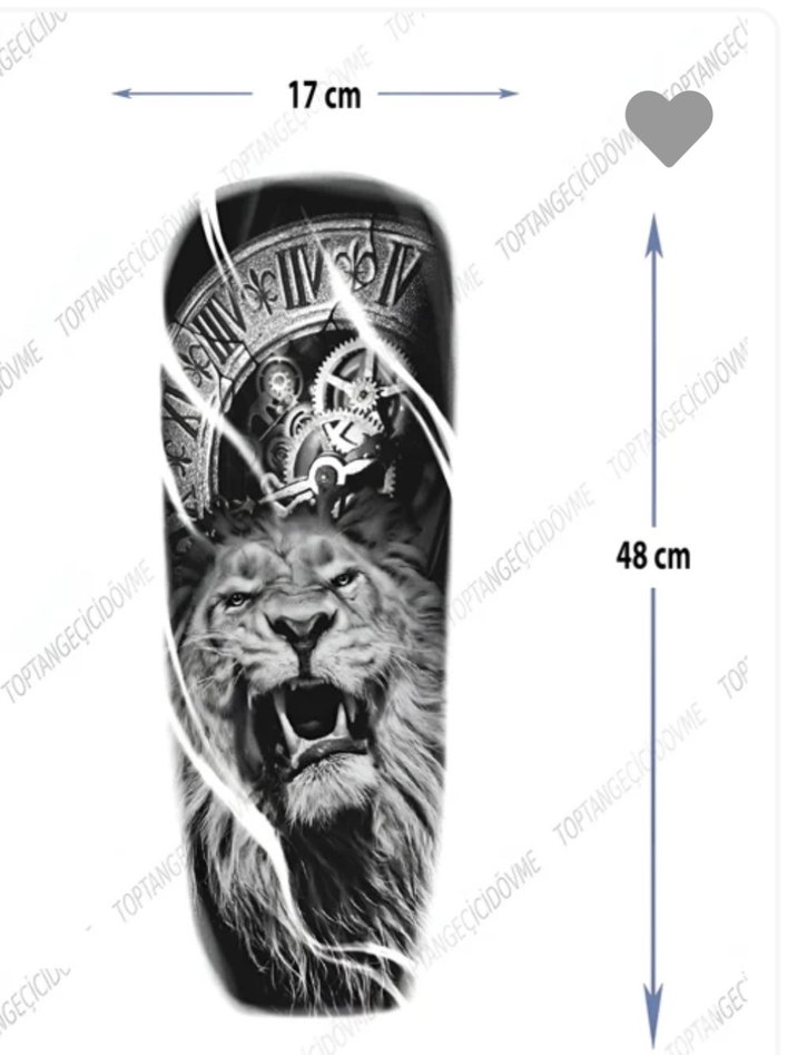 Siyah Gotik Desenli Kadın Charm GEÇİCİ DÖVME - Görsel 5