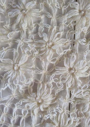 Beyaz Dantelli Kadın Şal - Görsel 3