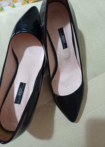 Siyah Parlak Rugan Stiletto Topuklu Kadın Ayakkabı - Görsel 2