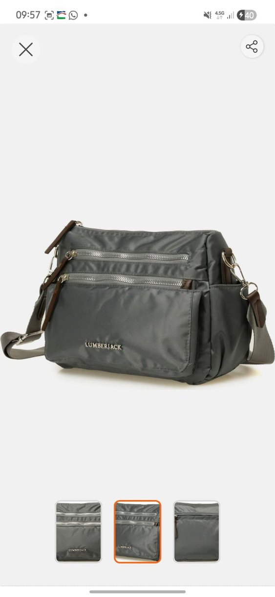 Lumberjack Gri Kadın Çapraz Çanta - Görsel 2