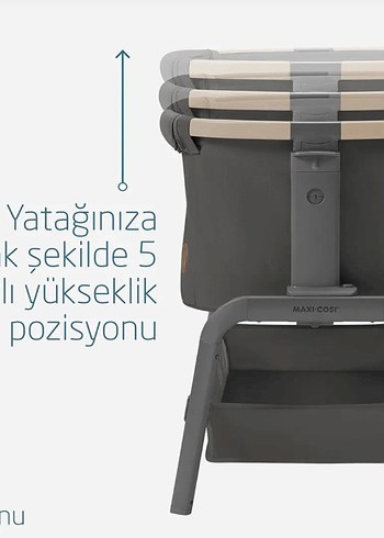 Beden yeşil Renk Yeşil ve Gri Bebek Beşiği