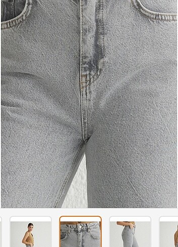 36 Beden gri Renk Trenyolmilla Jean