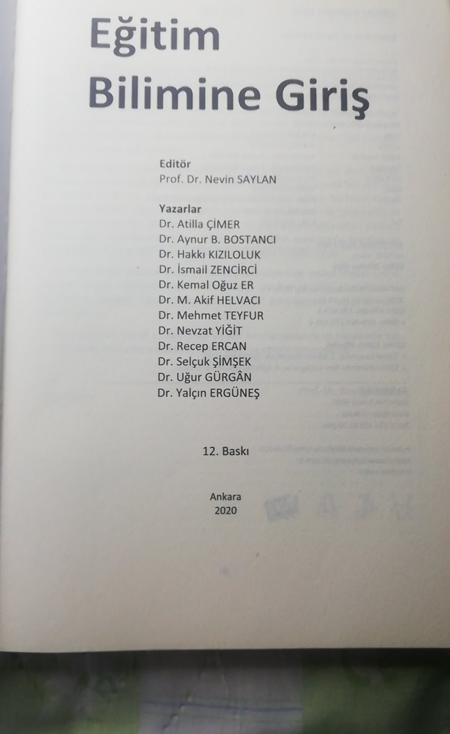 Eğitim Bilimine Giriş - Prof. Dr. Nevin Saylan - Görsel 3