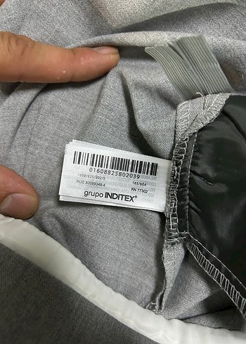 l Beden gri Renk ZARA ÇİFT BEL BANTLI WİDE LEG PANTOLON