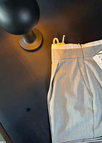 Zara ZARA ÇİFT BEL BANTLI WİDE LEG PANTOLON