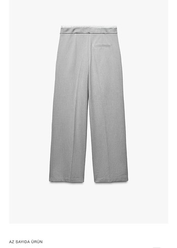 Zara ZARA ÇİFT BEL BANTLI WİDE LEG PANTOLON