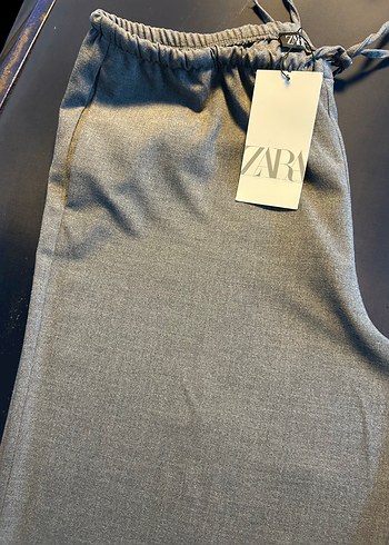 xs Beden ZARA KADIN YÜKSEK BEL PALAZZO Regular Fit Keten Kadın Pantolon
