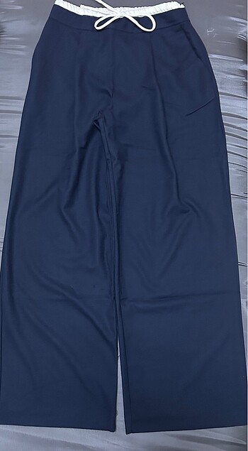 xl Beden ZARA ÇİFT BEL BANTLI WİDE LEG PANTOLON