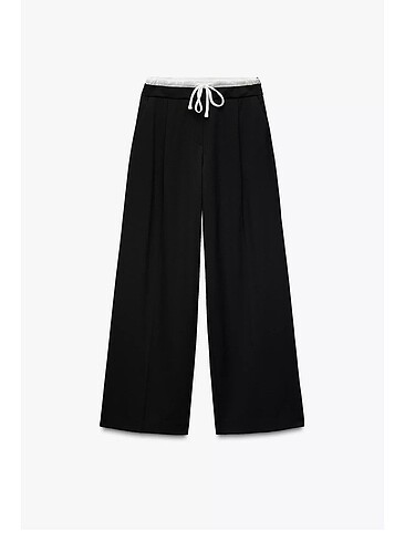 ZARA ÇİFT BEL BANTLI WİDE LEG PANTOLON