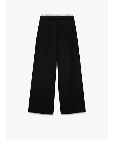 Zara ZARA ÇİFT BEL BANTLI WİDE LEG PANTOLON