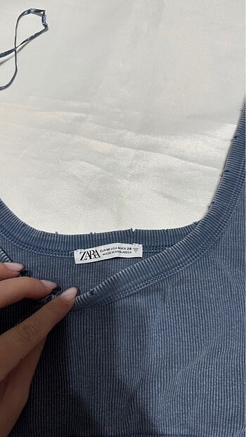 m Beden mavi Renk Zara Crop