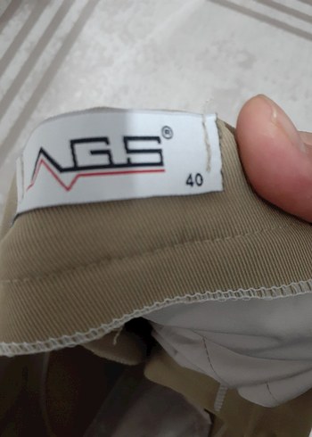 Bej  Midi Kumaş Pantolon - Görsel 4