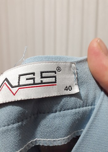 Mavi Midi Kadın Kumaş Pantolon - Görsel 3