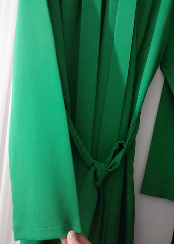 Uzun Yeşil Kadın kap - Görsel 4