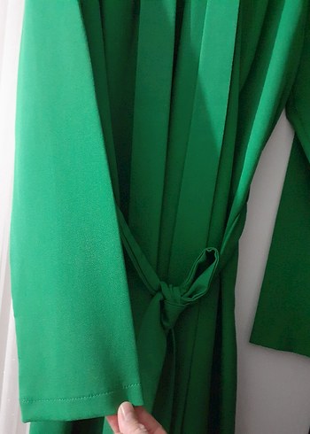 Uzun Yeşil Kadın kap - Görsel 3