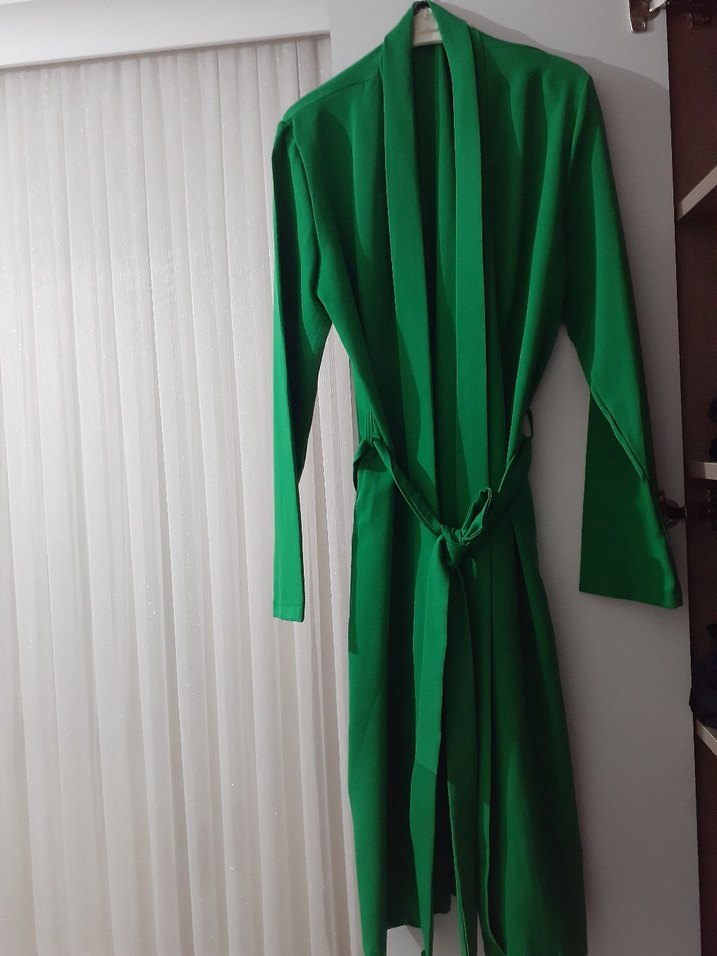 Uzun Yeşil Kadın kap - Görsel 2