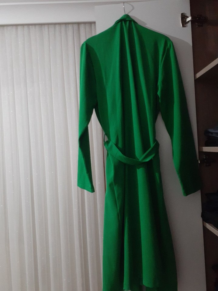 Uzun Yeşil Kadın kap - Görsel 5