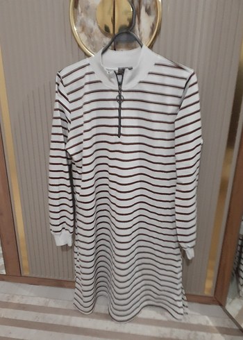 Uzun Kollu Çizgili Kadın Tunik - Görsel 2