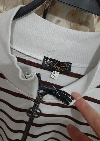 Uzun Kollu Çizgili Kadın Tunik - Görsel 4