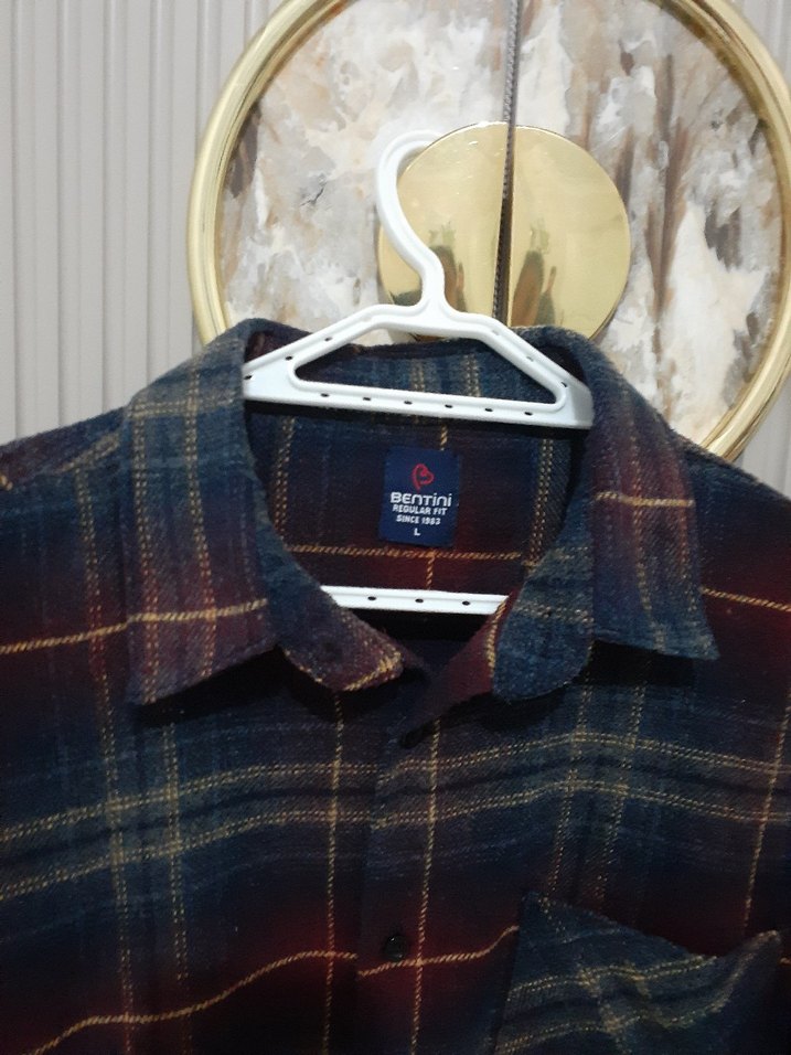 Erkek Çok Renkli Yün Gömlek - Görsel 2