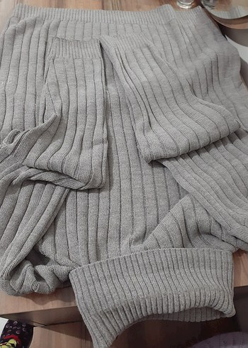 Gri Uzun Kollu Örgü  Triko - Görsel 3