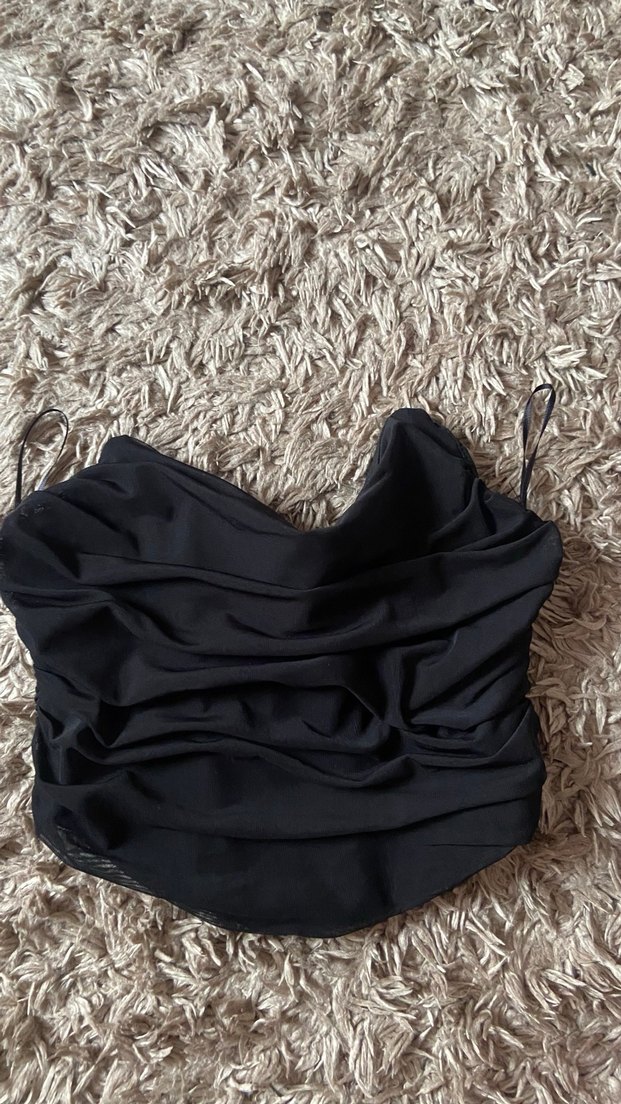 Siyah Drapeli Kadın Bustiyer - Görsel 2