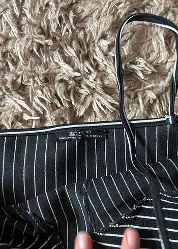 Çizgili Mini Askılı Büstiyer - Görsel 3