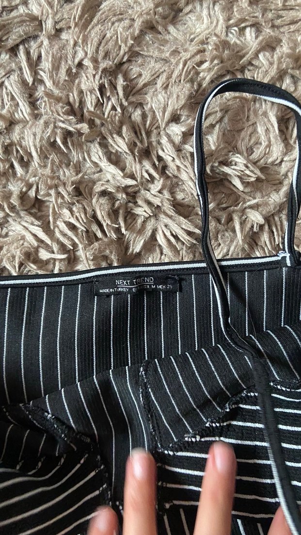 Çizgili Mini Askılı Büstiyer - Görsel 3