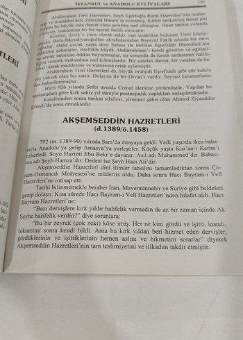 İstanbul ve Anadolu Evliyaları - Temel Başvuru Kitabı