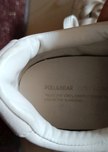 Pull and Bear Krem Kadın Spor Ayakkabı - Görsel 2